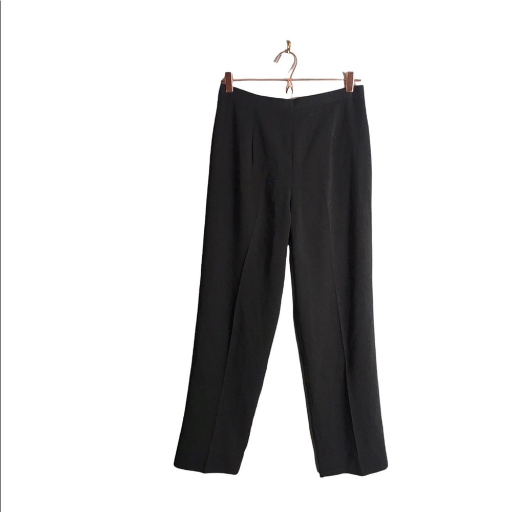R&K Designs | Black High Rise Pleated Front Work Slacks Pants